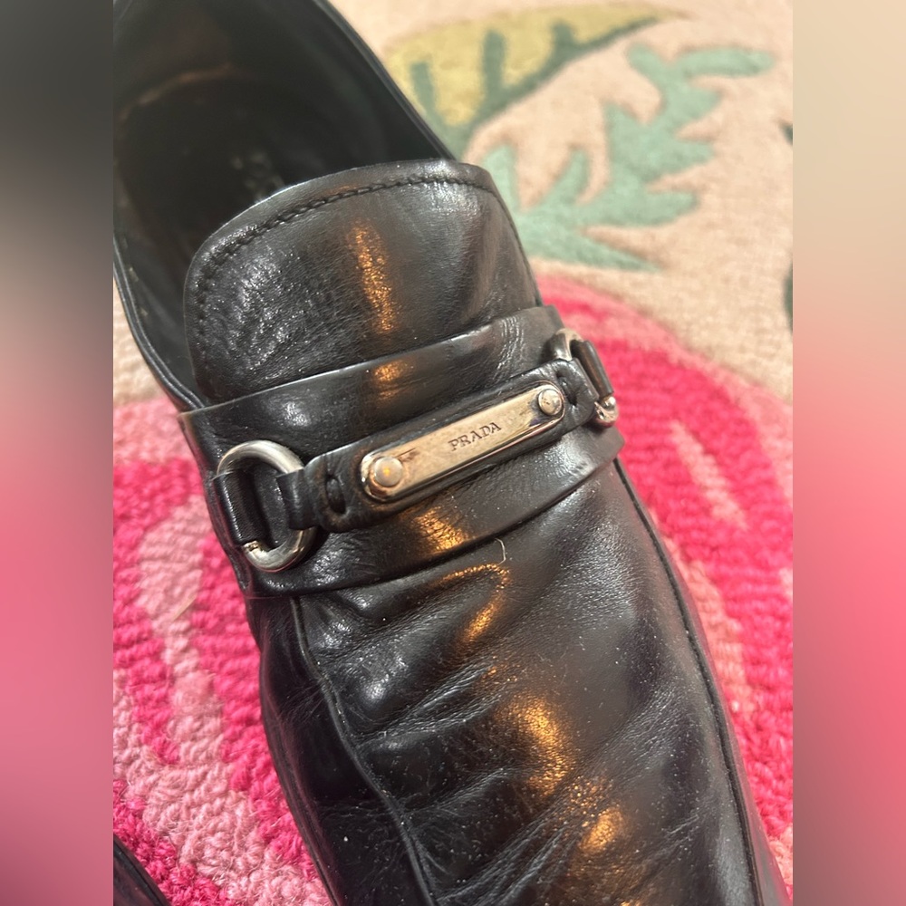 Prada Black Leather Sole